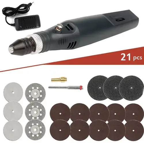 Mini ensemble d'outils rotatifs électriques avec 21/275/361 pièces, accessoires 12V, meuleuse à vite