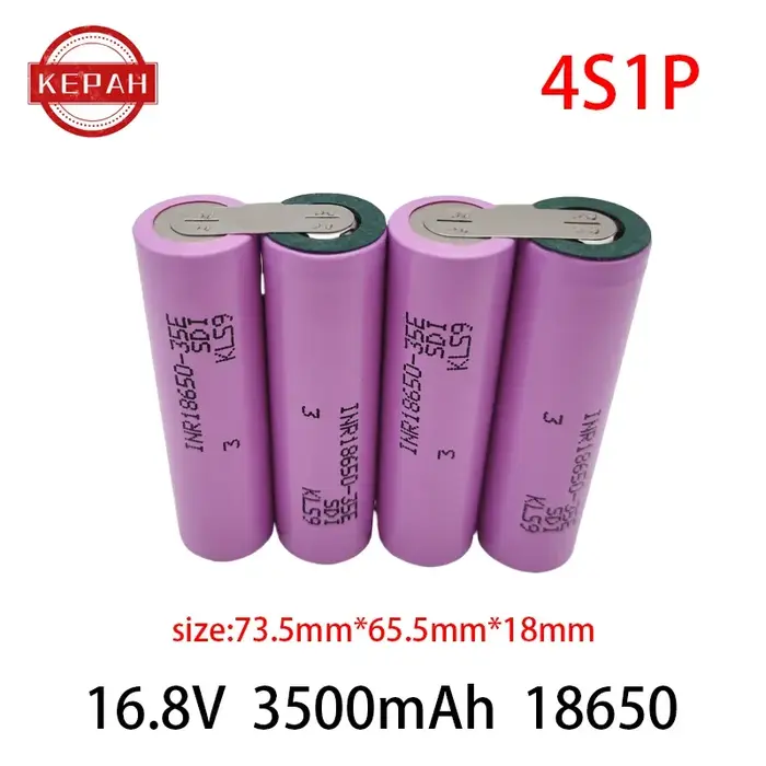 Batterie Personnalisée 5S2P 5S3P 5S4P 6S2P 8.4V 3.7V 10.8V 16.8V 18V 25.2V 18650 35E