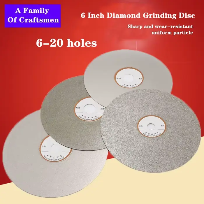 1 pièces 6 "150mm diamant enduit plat disque bijoux polonais meulage roue disque de meulage feuille