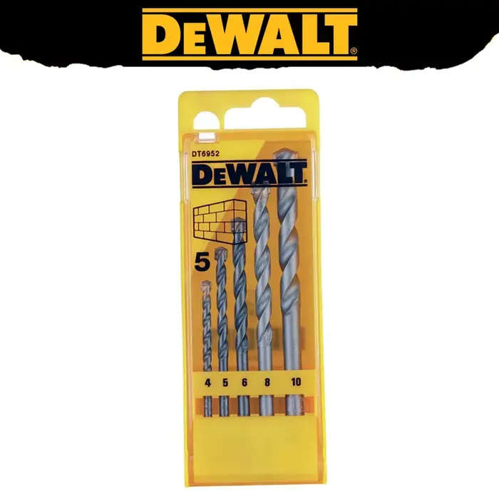 DEWALT DT6952 jeu de forets hélicoïdaux pour maçonnerie, embouts multifonctionnels résistants à l'us