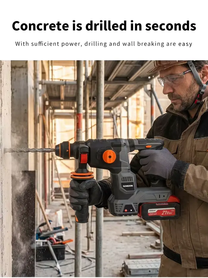 Marteau perforateur rotatif sans fil 20V 800W haute performance avec chargeur rapide