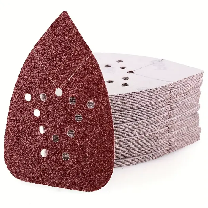 Plaquettes de ponçage à crochets et boucles à 12 trous pour ponceuse souris Black & Decker, 50 pièce