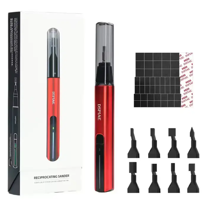 DSPIAE ES-A ponceuse alternative bricolage électrique USB Charge stylo de meulage modèle en plastique têtes de ponçage papier de verre outils d'artisanat militaire