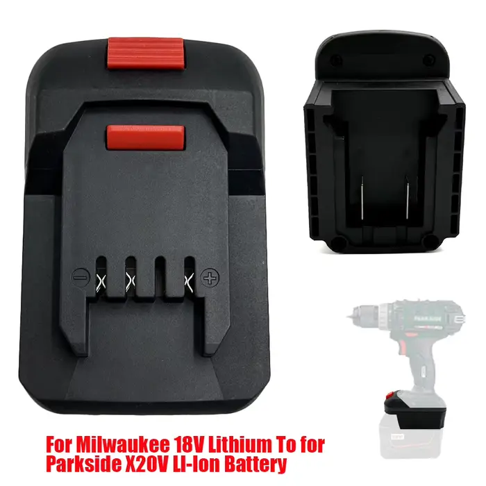 Nouveau convertisseur d'adaptateur de batterie pour outils Li-ion Lidl Parkside X20V vers Milwaukee 18V