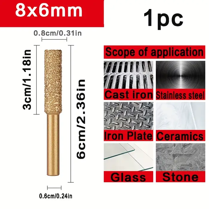 Perceuse électrique à main, tête de meulage en diamant, affûtage, meulage, polissage du métal, brasa