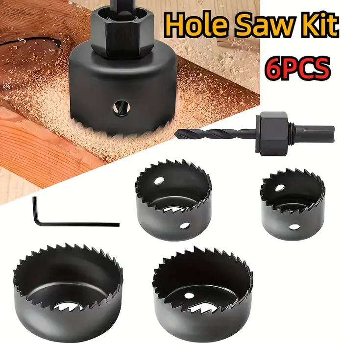 Kit de scie cloche en acier au carbone Durable, perceuse électrique circulaire en métal, coupe-trou 
