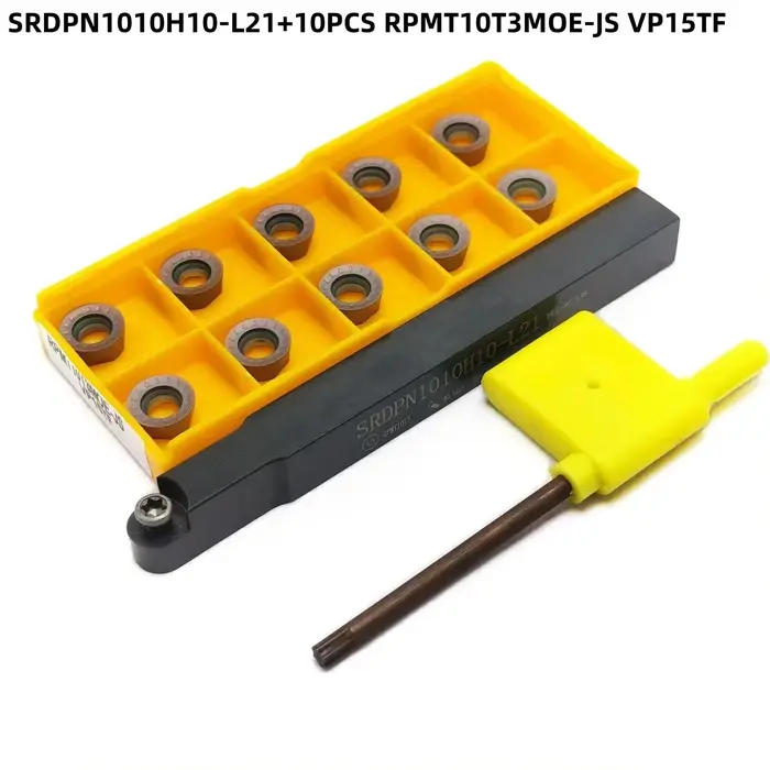 SRug N SRDPN1010H10-L21 SRDPN1212H10-L21 SRDPN1616H10-L10 barre d'alésage porte-outil externe RPMT10T3MOE-JS inserts en carbure VP15TF