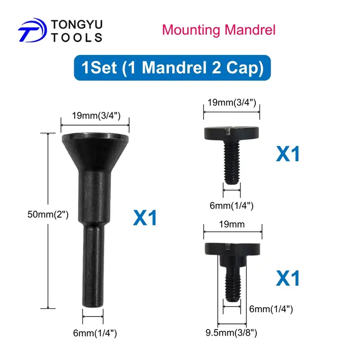 Adaptateur de montage de mandrin avec tige de 1/4 pouce et trou de mandrin de 3/8 et 1/4 pouce pour