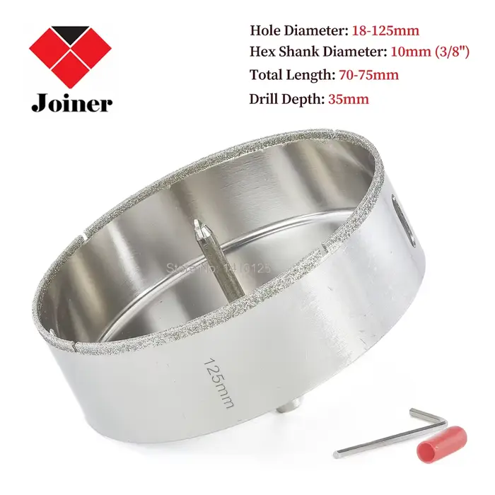 Forets de noyau de scie cloche revêtus de diamant de 18-125mm avec foret central de Position outils de maçonnerie pour carrelage de marbre de granit de verre