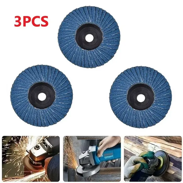 3 pièces 3 pouces disques à lamelles plates 75mm meules coupe du bois pour meuleuse d'angle disques