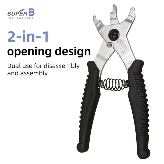 Outil de réparation de chaîne de vélo Super B avec pince à maillons et crochet pour VTT
