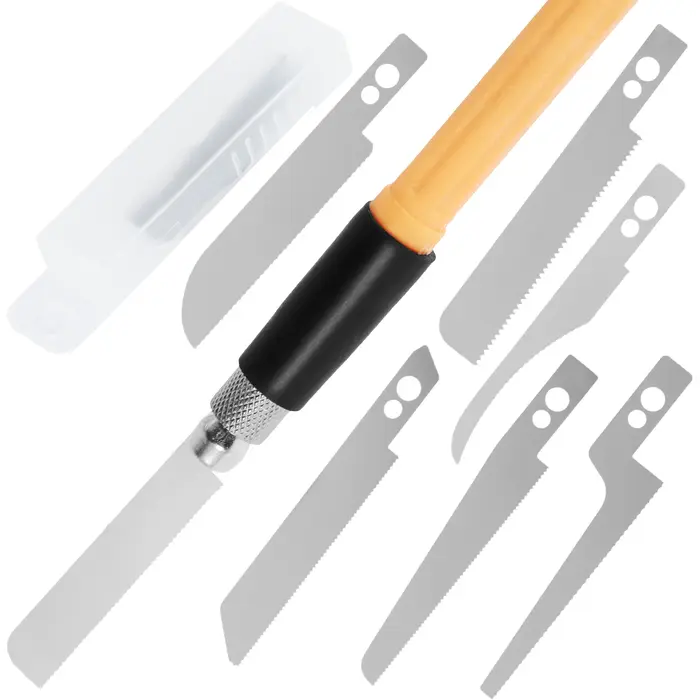 Mini outils de modèle de scie à main, outils de lame artisanale en métal avec 8 lames artisanales, b