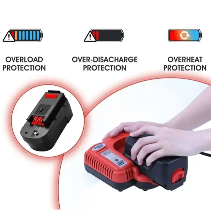 Batterie pour outil électrique 18V 6000mAh, pour Black & Decker A18 A1718 A18NH HPB18 HPB18-OPE FS1800CS FS1800D FS1800D-2 FS1800ID