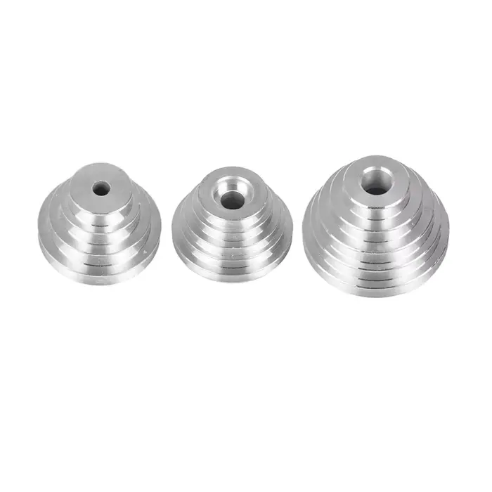 Perceuse à moteur, roue de poulie pagode d'entraînement, trous de 14mm, diamètre extérieur 36-46-60-74mm, aluminium de haute qualité solide et robuste