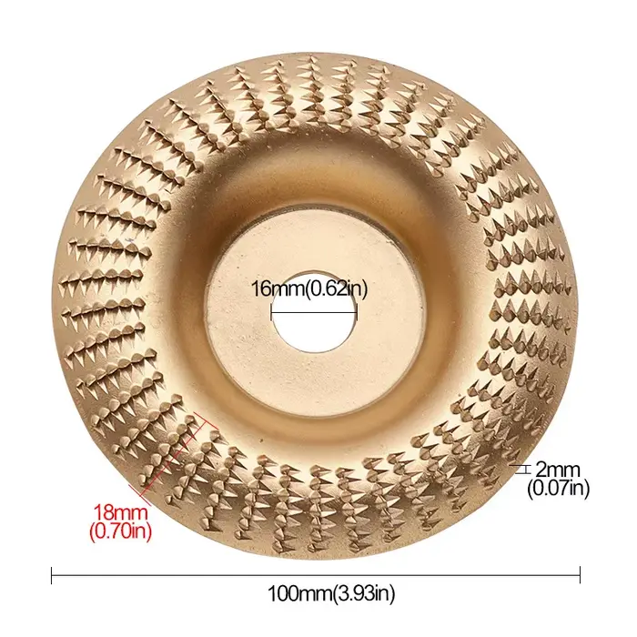 Disque de polissage rond de 4 pouces pour meuleuse d'angle, pour le façonnage et le ponçage du bois,