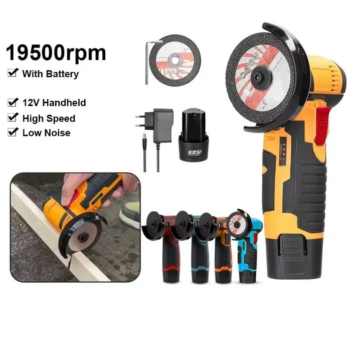 Pour meuleuse électrique 12V meuleuse d'angle électrique sans fil 800W 19500 tr/min batterie au Lithium Mini Machine de meulage de polissage