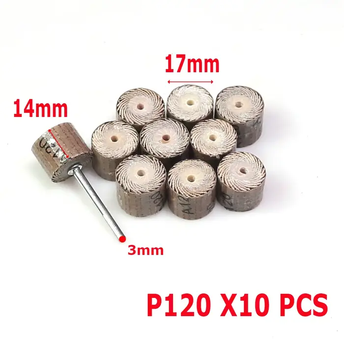 Tête de meule de ponçage pour perceuse, bois, métal, surface incurvée, polissage, 10 pièces