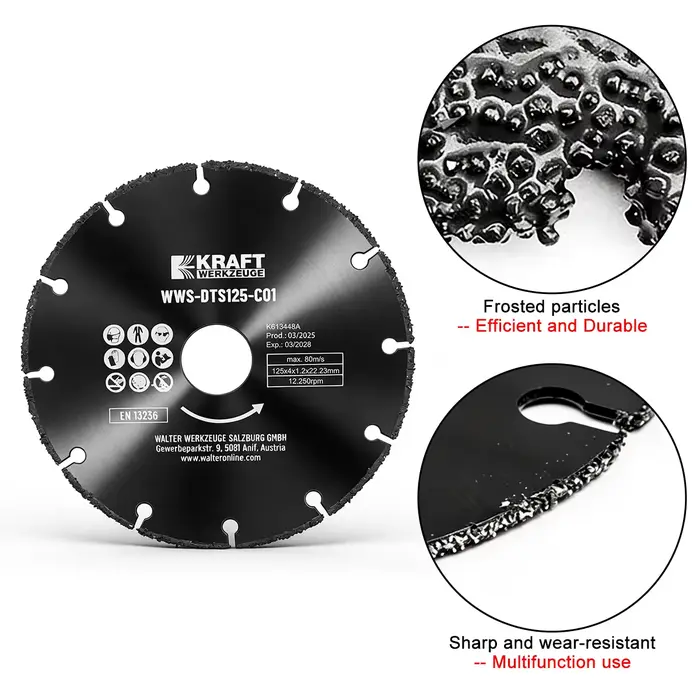 Disque de coupe ultra-fin pour meuleuse d'angle 115/125mm, outil de coupe polyvalent robuste pour le
