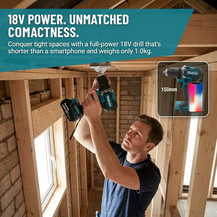 Makita DDF487 perceuse-visseuse sans balais 18V 40Nm 1700RPM 13mm mandrin sans clé XPT double LED pour outil à batterie