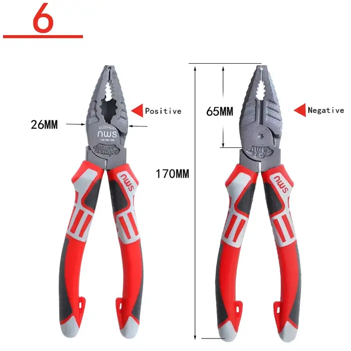 Pince coupante multifonctionnelle 6''/7''/8'' de style allemand, outil d'électricien avec tête de se