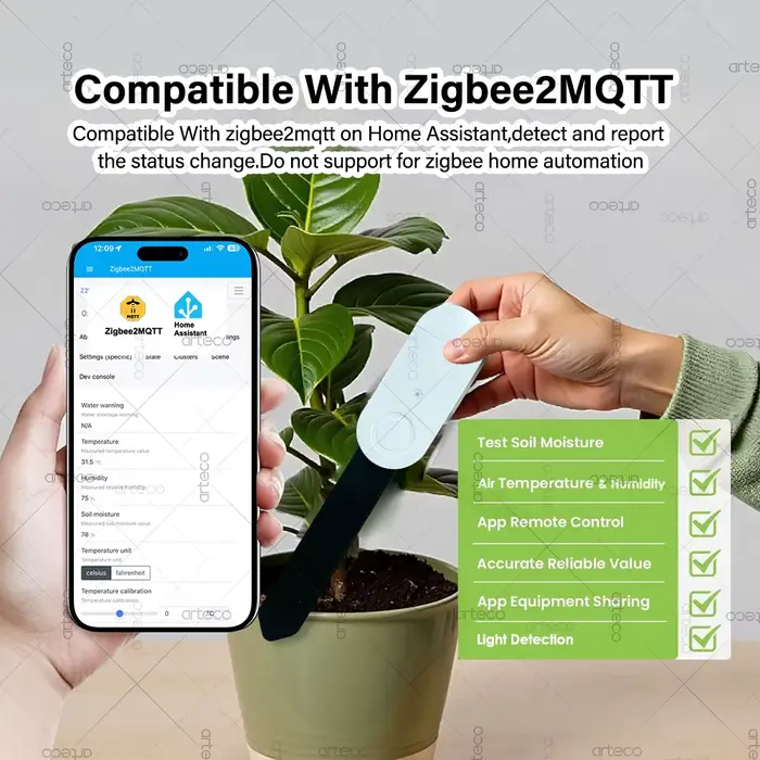 Zigbee – testeur de sol intelligent, compteur d'humidité et de température d'éclairage, capteur d'hu