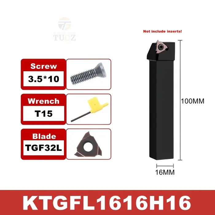 TUOZ CNC outil de tour tourelle de montage verticale CTGFR/KTGFR/KTGFSR/CTGFSR pince à ressort porte-outil à rainure peu profonde