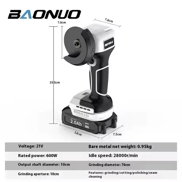 Meuleuse d'angle portative haute vitesse 600W 28000 tr/min