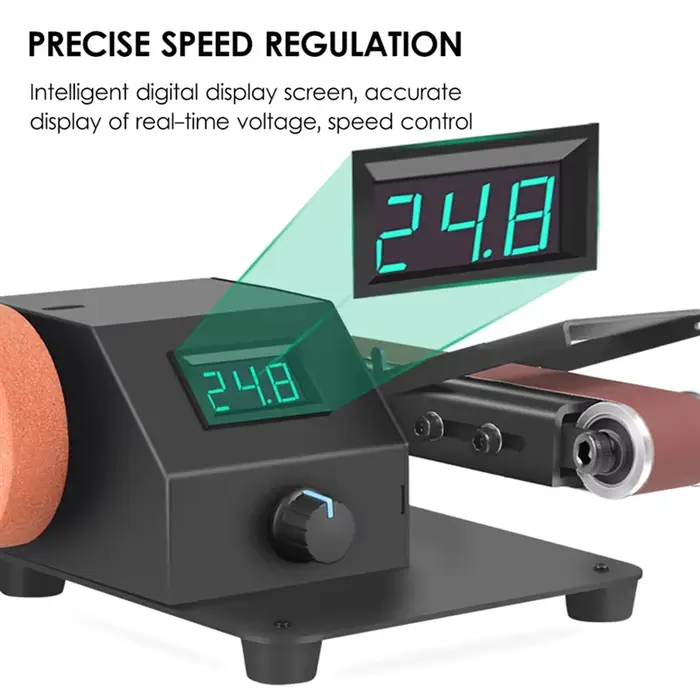 EU PLUG, 350W Mini ponceuse à bande ponçage électrique polissage rectifieuse 775 moteur outil de meulage multifonction