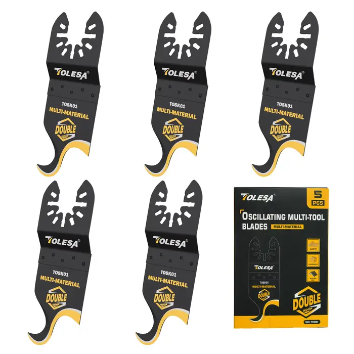 Lame de couteau oscillante TOLESA pour outil multifonction, 5 lames de scie multi-outils pour couper