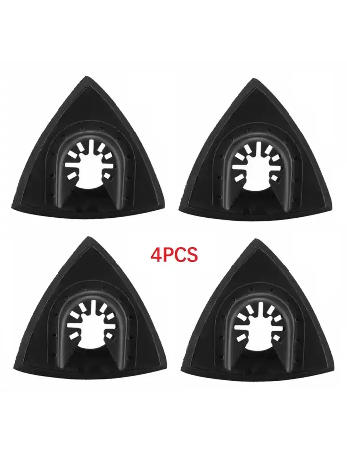 4 tampons de ponçage triangulaires 80 mm à fixation auto-agrippante, papier abrasif triangulaire osc