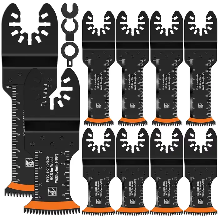 Lames oscillantes Arc Edge pour outil multifonction, 10 pièces, lame de scie oscillante à dents japo
