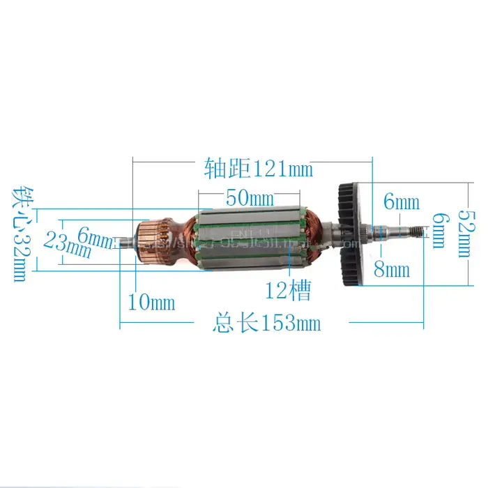 Pièces de rechange pour outils électriques de meuleuse d'angle, moteur de rotor, ancre d'armature, r