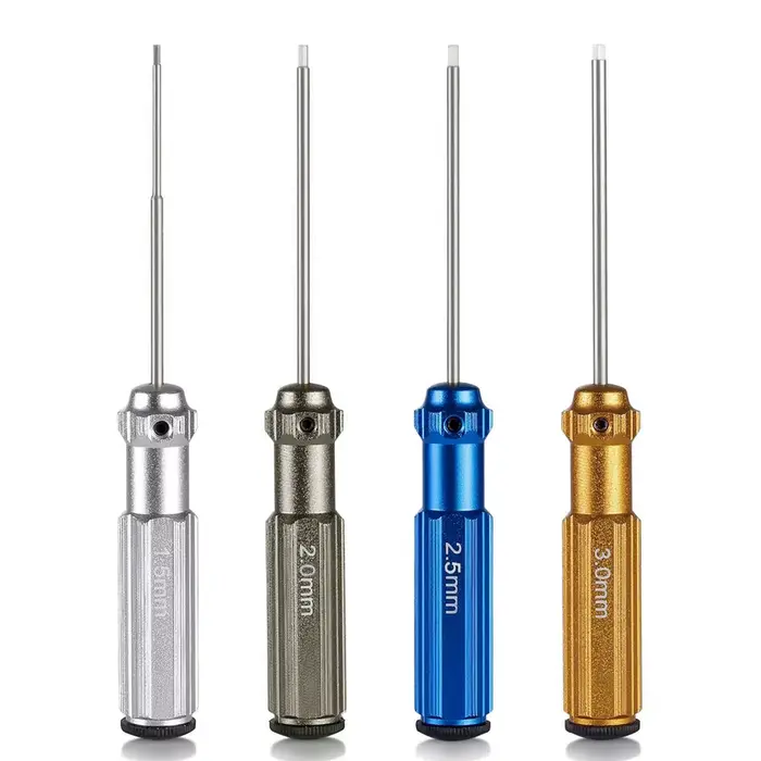 Tournevis à clé hexagonale TiNi en nitrure de titane de qualité supérieure, 1 pièce 1.5mm/2mm/2.5mm/