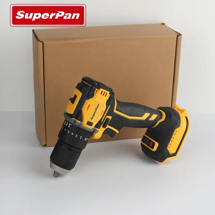 Perceuse-visseuse sans fil 60 Nm à couple élevé 1700 tr/min, outil électrique sans balais SuperPan pour le bois et le métal, outil seul