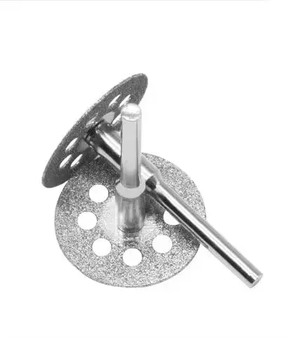 Disque de coupe en diamant de 22mm, mandrin de meule de 3mm pour outil rotatif de coupe du métal, pi