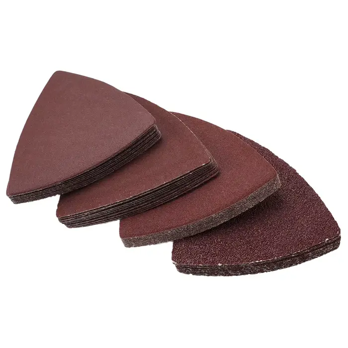 40 pièces 80mm Triangle papier de verre ajustement 3-1/8 pouces