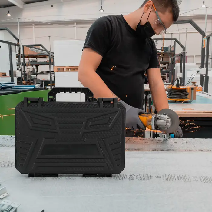 Boîte à outils en plastique pour meuleuse d'angle