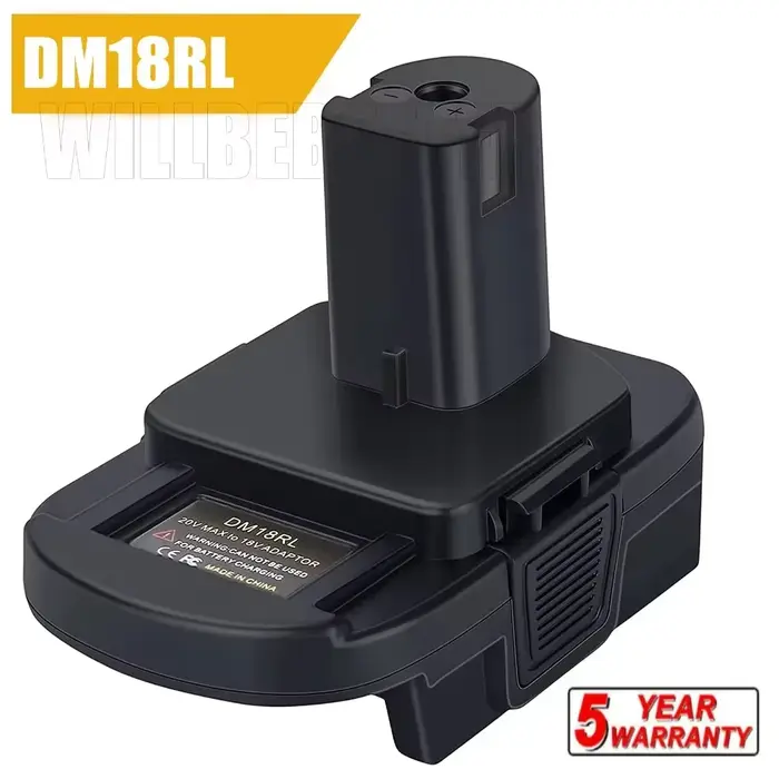 Adaptateur de batterie DM18RL pour Dewalt pour Milwaukee, batterie Li-Ion 20V/18V, conversion en pou
