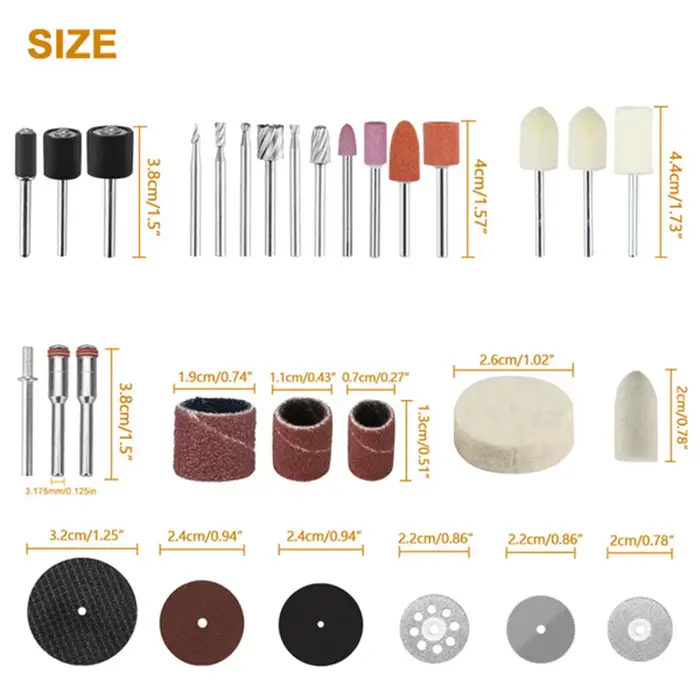 Ensemble d'accessoires pour outils rotatifs pour perceuses électriques