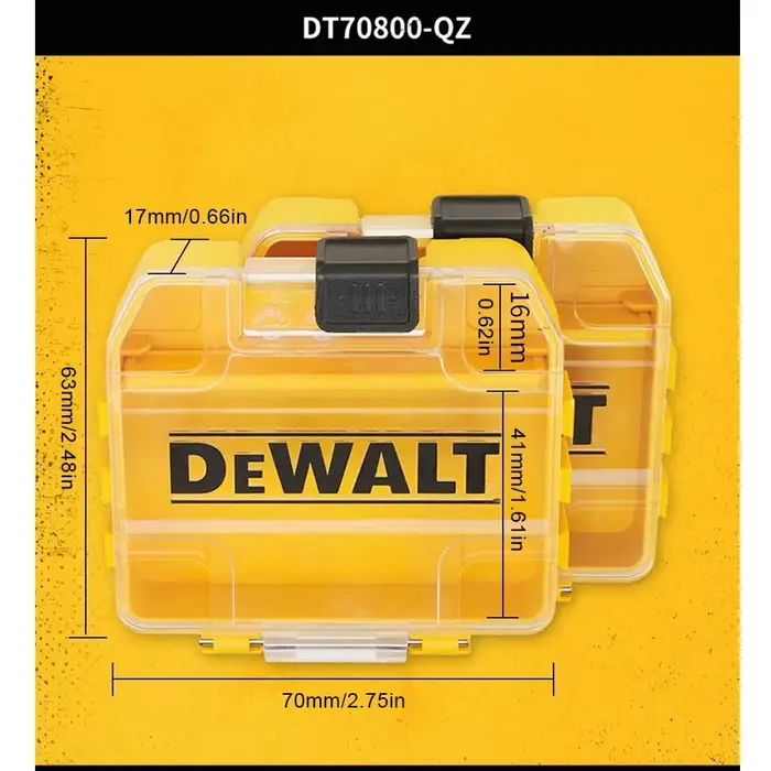 DEWALT DT70800 TSTAK Petite boîte à outils – 2 mini rangements originaux, empilables, multifonctions