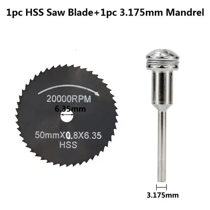 CMCP HSS Mini Lame de Scie Circulaire 22/32/35/50mm Avec 3.175mm Mandrin Bois/Métal Disque De Coupe Pour Dremel Outil Rotatif