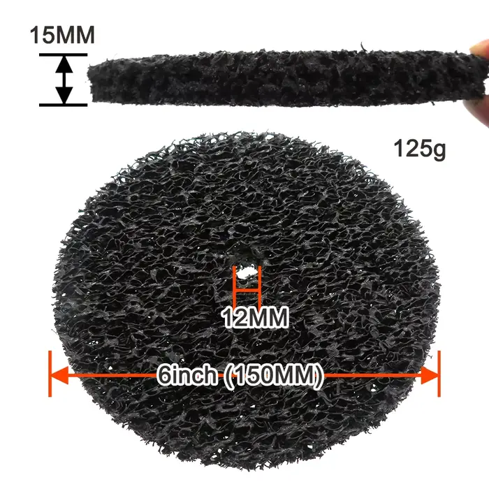 Bande facile et rapide de 6 pouces, 150mm, disques de nettoyage, décapant de peinture et de rouille pour meuleuse d'angle, roue Abrasive en carbure de silicium