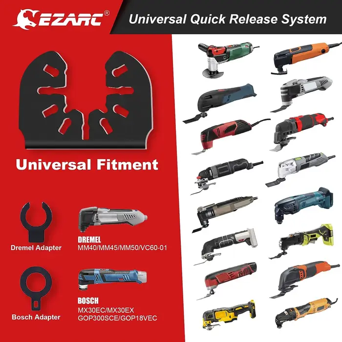 Lame de couteau oscillante multi-outils EZARC, 3 lames de scie multi-outils pour couper les matériau
