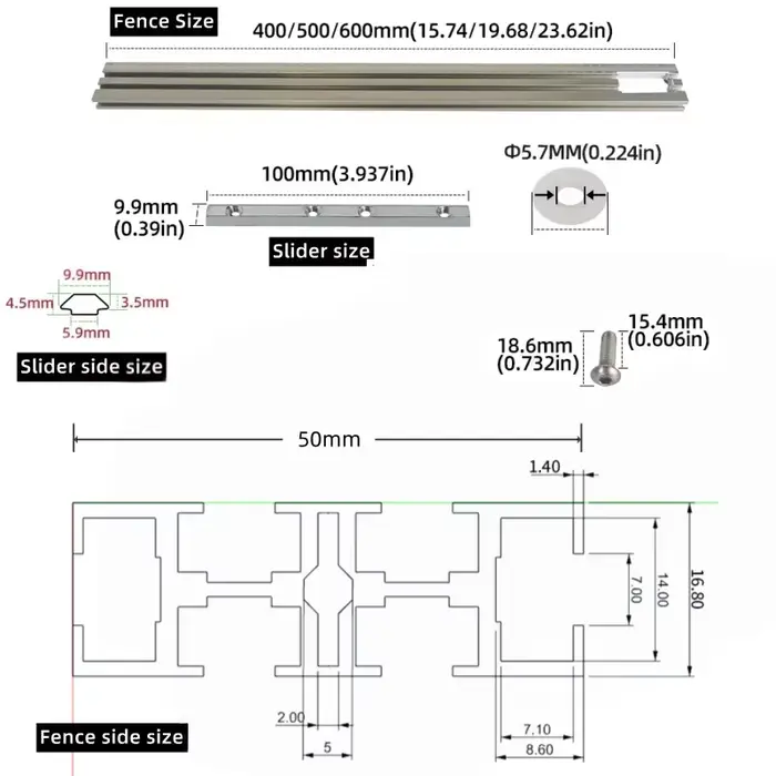 Machine de découpage, rainure de fraisage, Rail de guidage de gravure, support réglable multifonctio