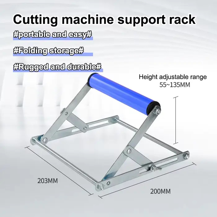 【A0】1 pièce Support à roulettes réglable en hauteur pour scie à table, support de coupe pour machine