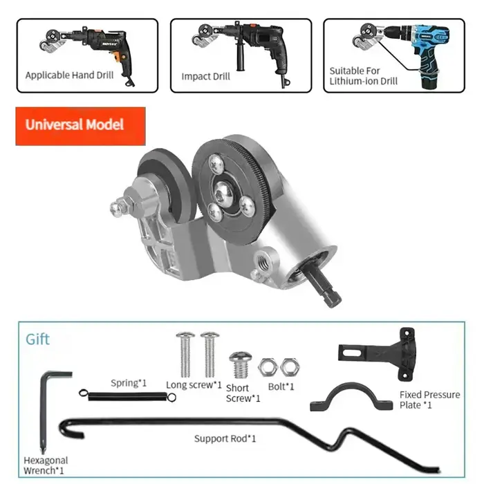 Adaptateur de découpe de tôle en acier titane pour perceuse électrique