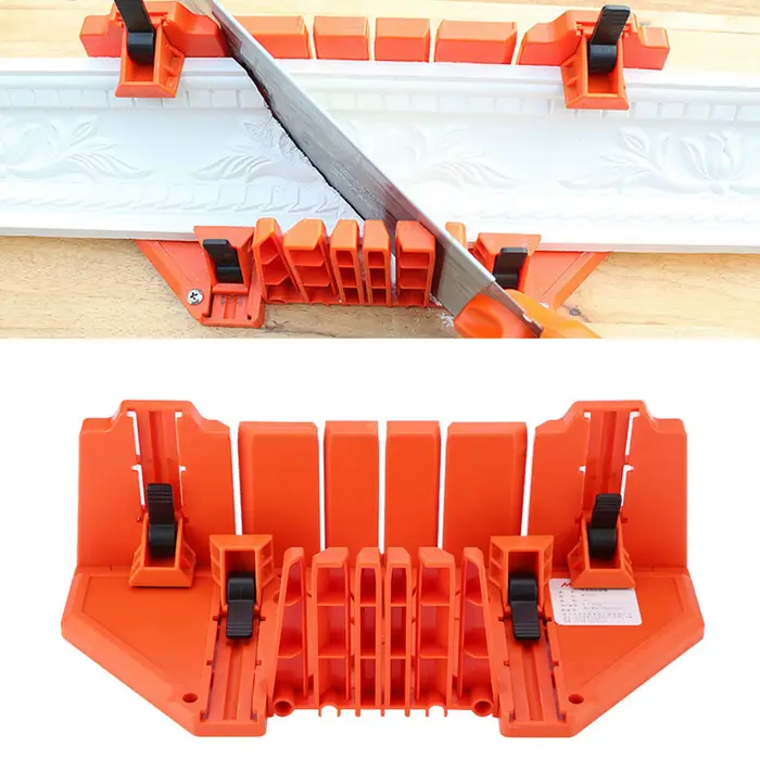 Boîte à onglets de scie, boîte à onglets de scie à bois, boîte à onglets en plastique, scie d'élagag
