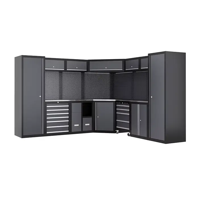Armoire à outils modulaire avec établi pour garage et atelier