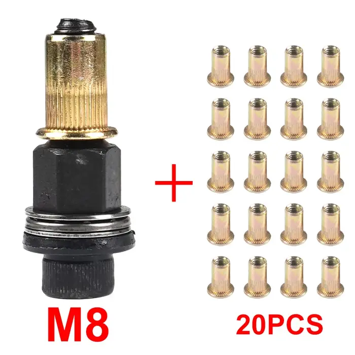 21 pièces + 1 pièce écrou à rivets manuel riveteuse