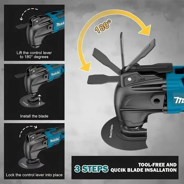 Outil multifonctionnel oscillant sans fil Makita 18V DTM51 à dégagement rapide